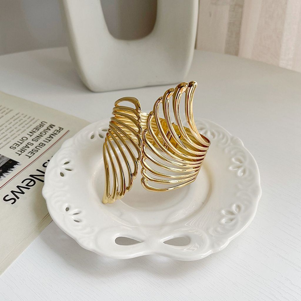 A-LIFE Kẹp Giữ Rèm Cửa Họa Tiết Đôi Cánh Bằng Kim Loại Phong Cách Hiện Đại Sang Trọng