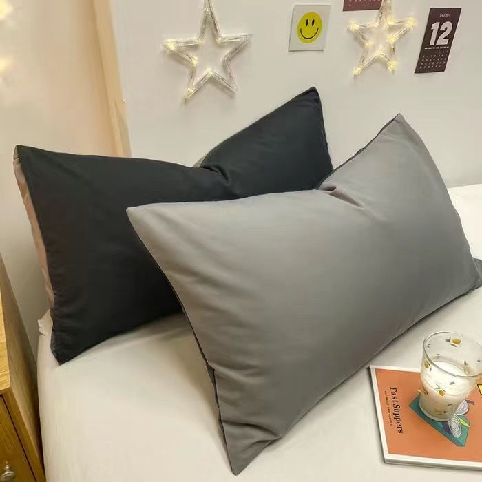 Bộ 2 Vỏ Gối Màu Trơn Mềm Mại Đơn Giản