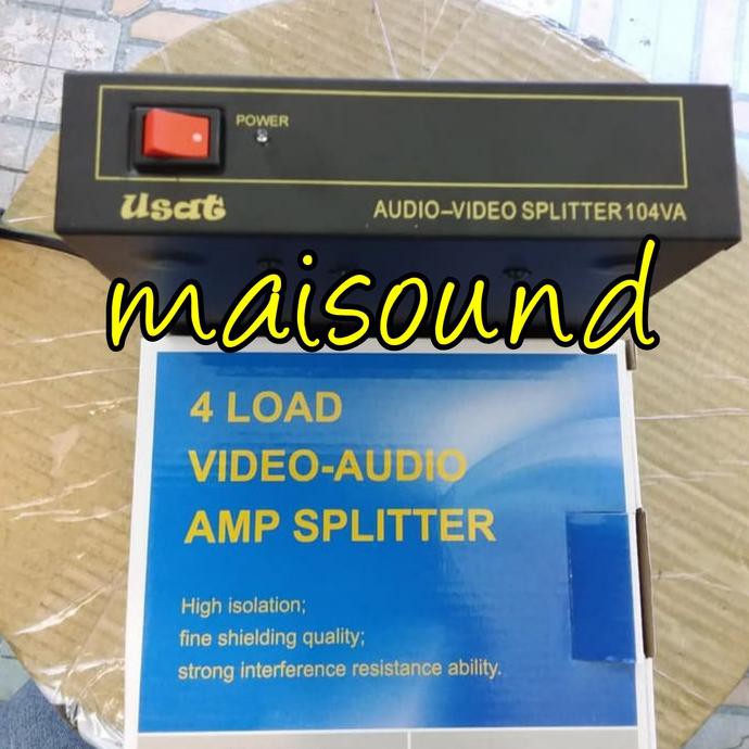 Dây Cáp Âm Thanh Video Av Amp 4 Load 3 Rca 1 Đầu Vào 4 Đầu Ra Usat