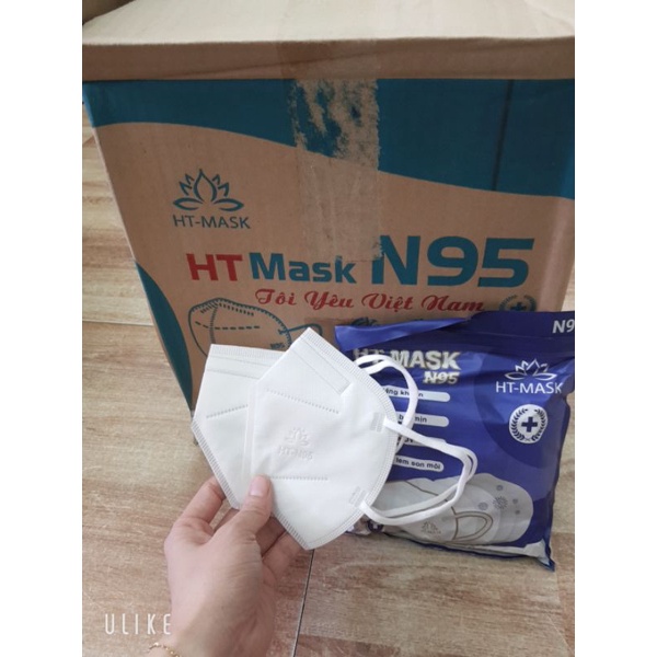 Thùng 200 chiếc khẩu trang y tế N95 không van 5 lớp kháng khuẩn chống bụi mịn 95%