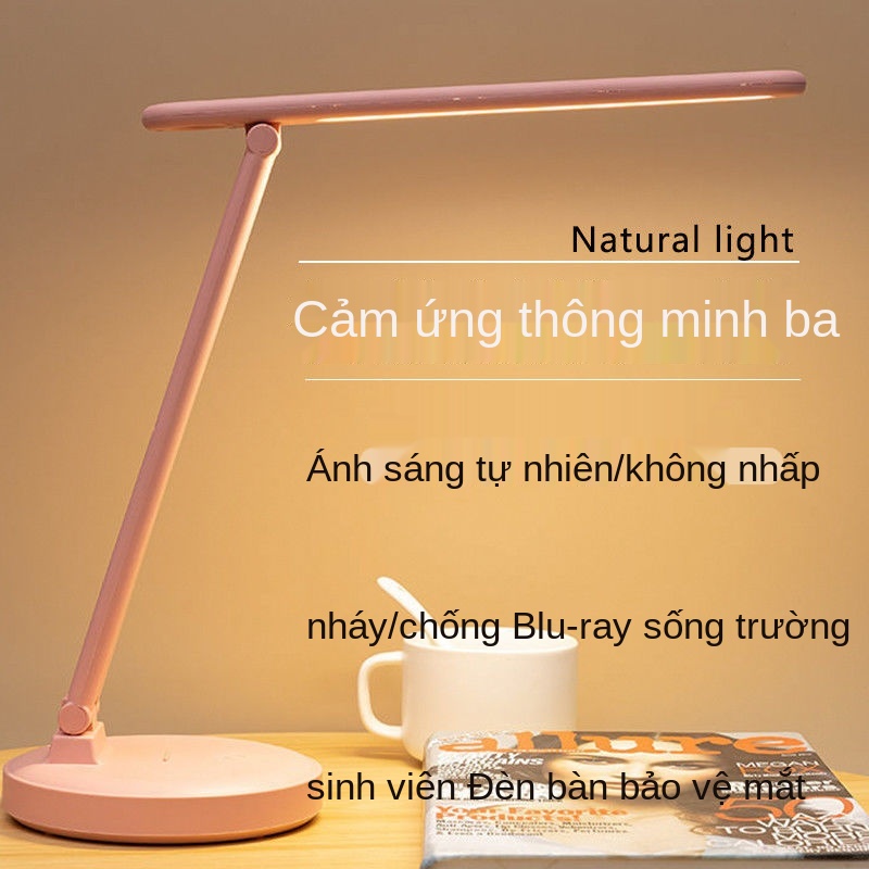 Đèn bàn LED bảo vệ mắt ánh sáng học tập cô gái trái tim ngủ sinh viên ký túc xá có thể sạc lại được đọc sách đầu giường