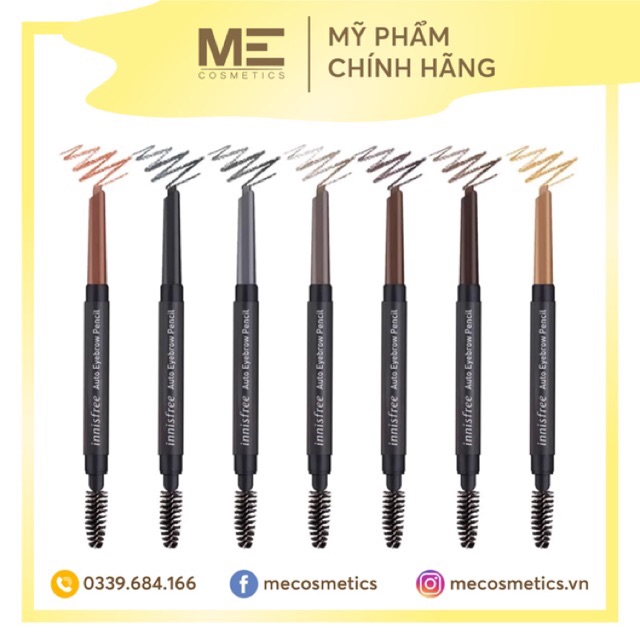 [ME cosmetics] Chì Kẻ Mày Innisfree Auto Eyebrow Pencil