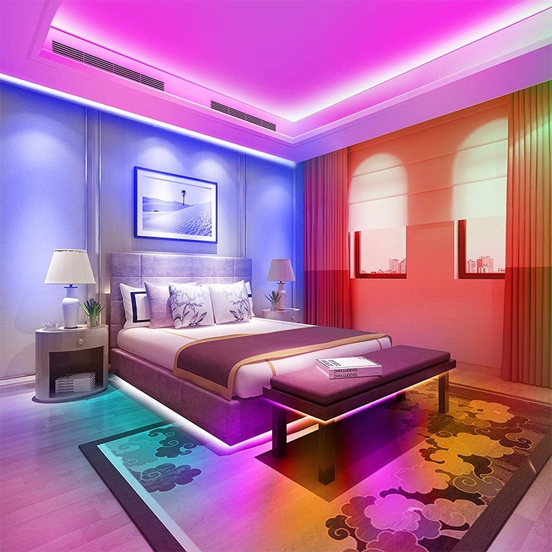 Giáng sinh Dải ĐÈN LED Ánh Sáng Màu Ánh Sáng Với Bluetooth Symphony Neon Đèn Trang Trí Thanh Ánh Sáng Màu Với Ánh Sáng Dòng