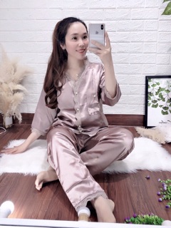 Bộ phi lụa viền ren tay lỡ phom dưới 58kg