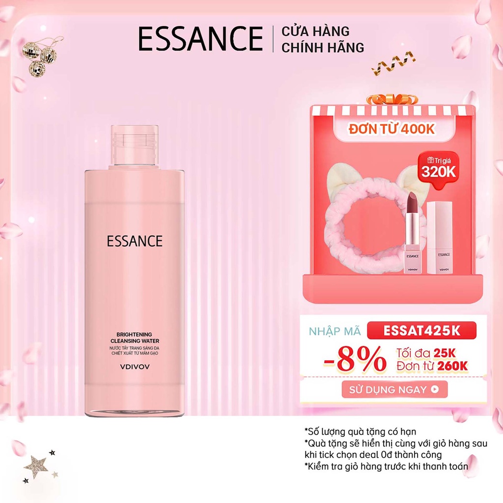 [Mã COSLG5 giảm 10%]Nước tẩy trang sáng da Essance Brightening Cleansing Water 290ml