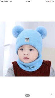 Bộ khăn mũ cho bé trai bé gái