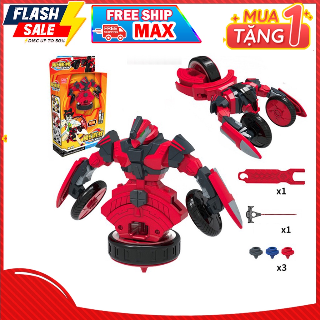 Con quay Võ thần Giáp Sĩ cỡ lớn - Gụ quay võ thần Beyblade - Con quay biến hình - Robot biến hình