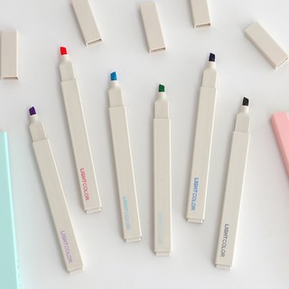 Set bút Highlight dạ quang 6 màu thân vuông