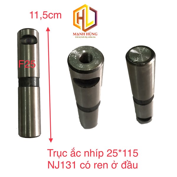 Trục ắc nhíp 25*115 trước NJ131 có ren ở đầu 0016-400  phụ tùng ô tô phụ tùng Hùng Lỳ