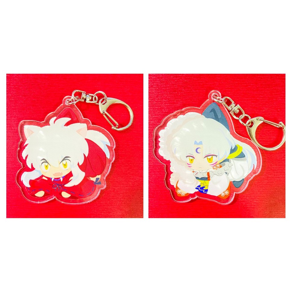 ( Mica trong acrylic ) Móc khóa INUYASHA KHUYỂN DẠ XOA SESSHOMARU ver TREO anime chibi xinh xắn đáng yêu