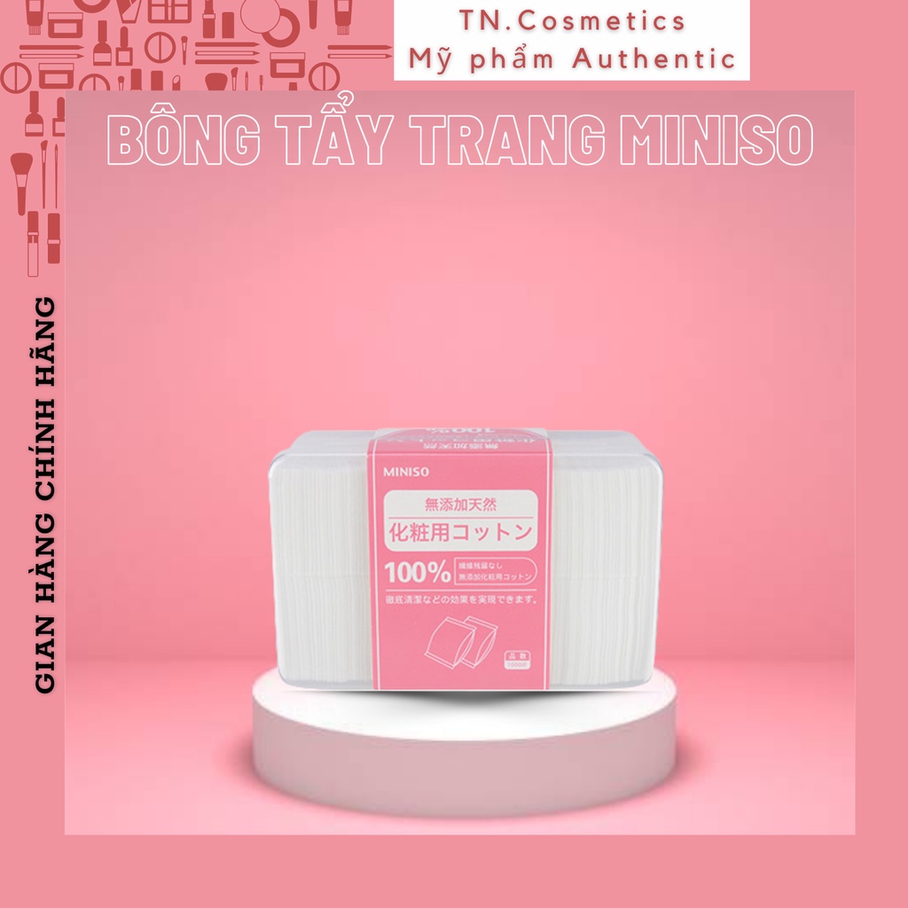 Bông Tẩy Trang Miniso 1000 Miếng, BTT Miniso BTT1392