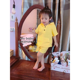 Set bộ linen đũi 2 màu cho bé trai bé gái siêu cute
