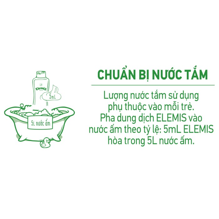 (Chai 500ml) Sữa tắm Elemis chú voi xanh 200ml