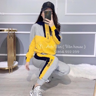 Bộ thể thao nữ phối vàng cao cấp