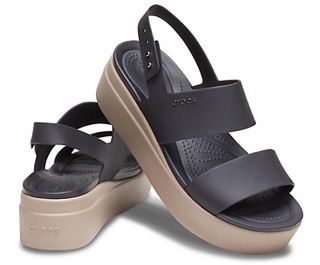 Sandal Cross Brooklyn đế cao 5cm (màu đen nâu)