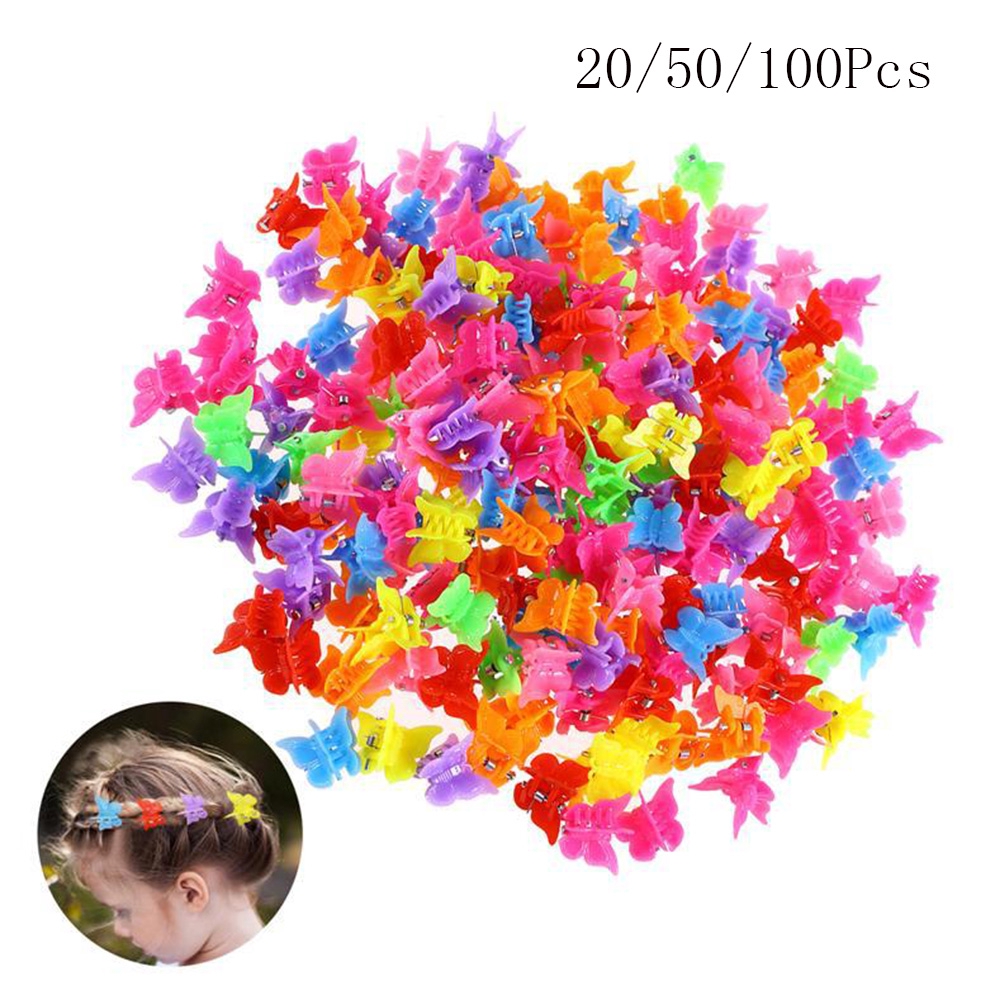 Set 20/50/100 kẹp tóc bướm mini xinh xắn tiện dụng cho bé