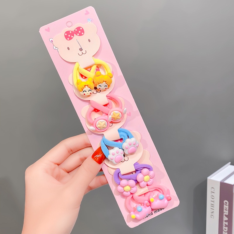 Set 10 dây buộc tóc TENDER AFTERNOONS hình động vật dễ thương cho trẻ em