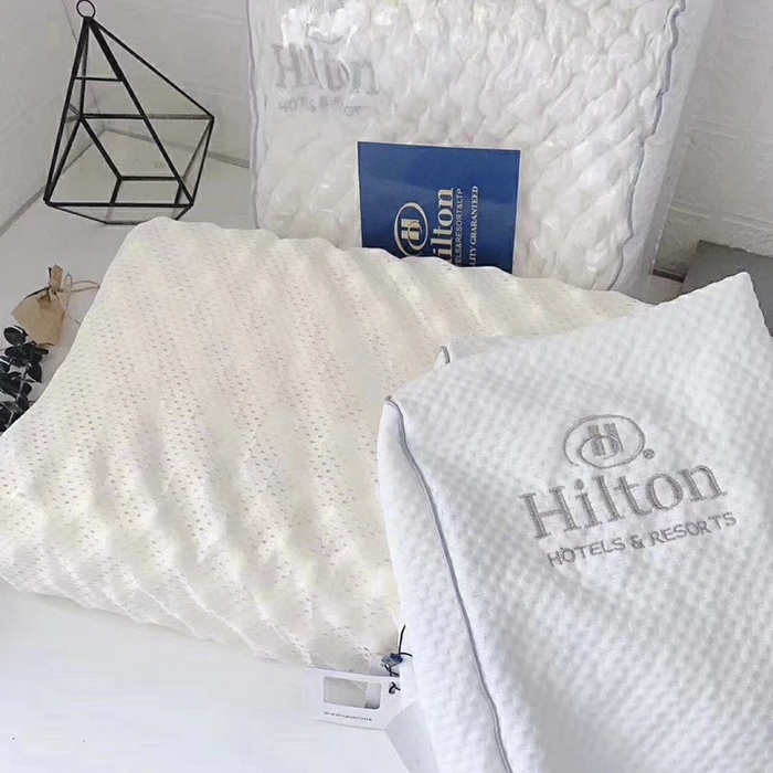 Gối Cao Su Non HILTON người lớn [FREESHIP] cao cấp chính hãng chống đau mỏi vai gáy đem lại giấc ngủ ngon êm ái