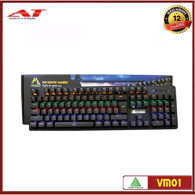 [Mã 152ELSALE hoàn 7% đơn 300K] Phím Cơ Chuyên Game VM01 Full LED chống nước