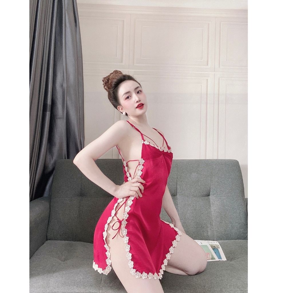 Váy ngủ sexy ❣️FREE SHIP❣️ Đầm ngủ sexy lụa Satin Chất Siêu Mát Dáng Siêu Xinh