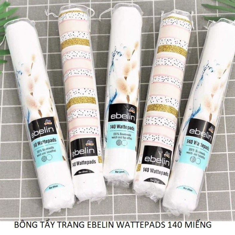 Bông tẩy trang Ebelin Wattepads 140 miếng Nội địa Đức