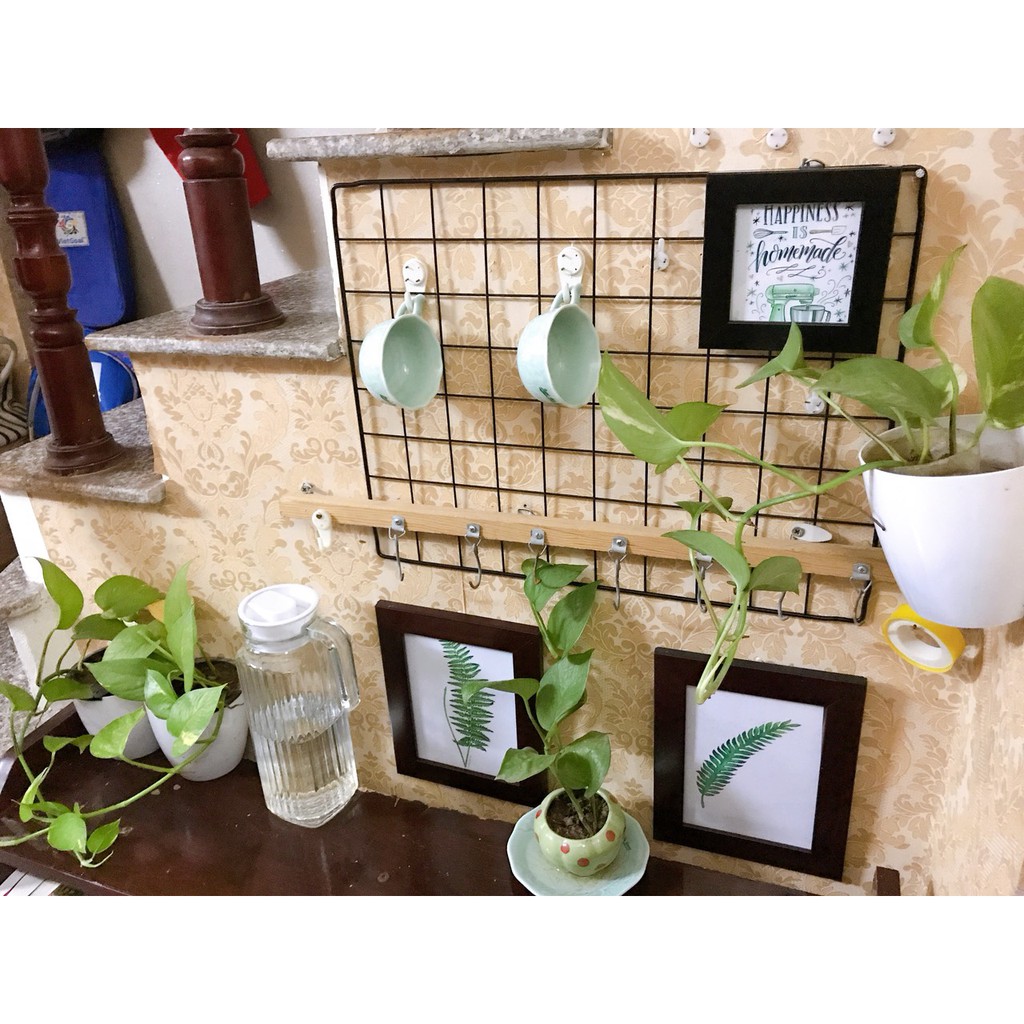 combo decor trang trí tủ giầy, góc bếp, góc nhà xanh xanh
