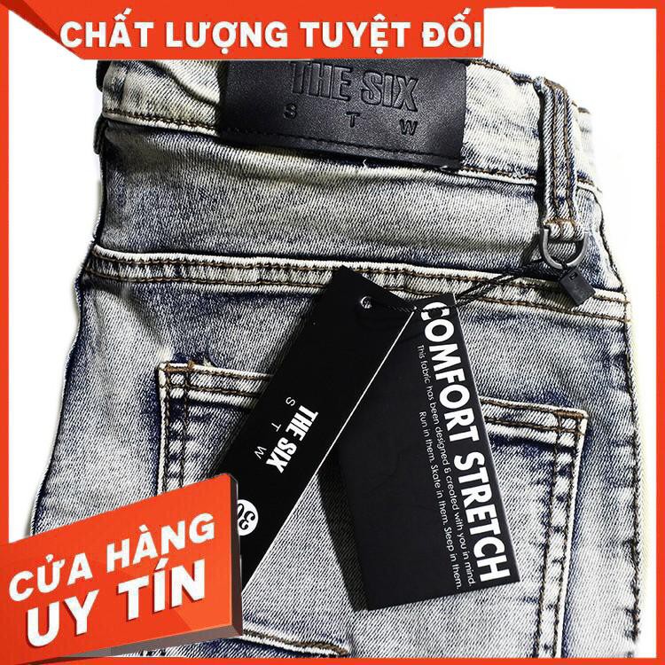 VNXK QUẦN JEAN QUẦN BÒ NAM DÂY KÉO ZIP LINE ÔM SKINNY - Hàng nhập khẩu