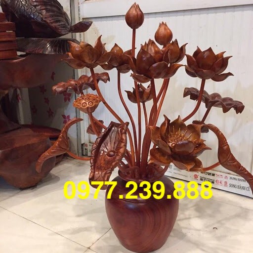 hoa sen gỗ hương đỏ