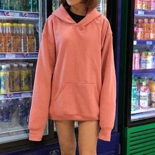 Hoodie basic hồng ruốc