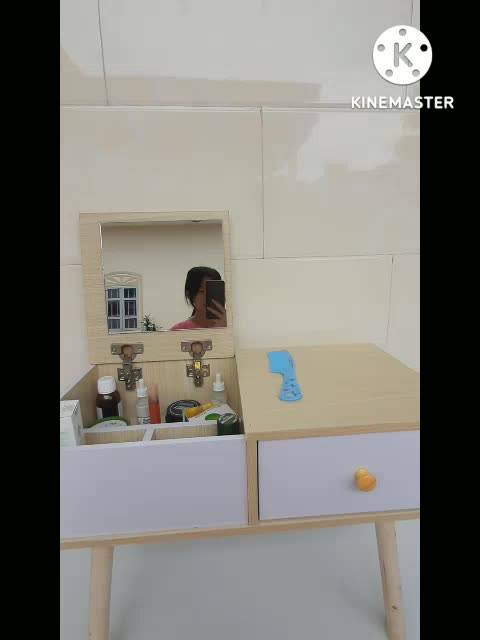 (ĐÃ LẮP RÁP) Tủ bàn trang điểm mini ngồi bệt có gương,bàn phấn nhỏ phòng ngủ,kệ mỹ phẩm | BigBuy360 - bigbuy360.vn