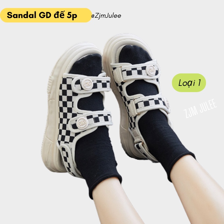 [Đế 4p] Giày sandal chính hãng ulzzang Dou-C độn đế 5cm cao cấp 2022