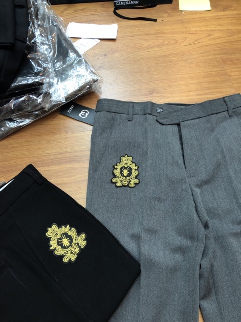 [Mã SKAMA06 giảm 8% TỐI ĐA 50K đơn250K] Quần Tây Đen Thêu Họa Tiết Sơ Mi Dáng Ôm Ống Côn Vải Chống Nhăn Mẫu quần Âu | BigBuy360 - bigbuy360.vn