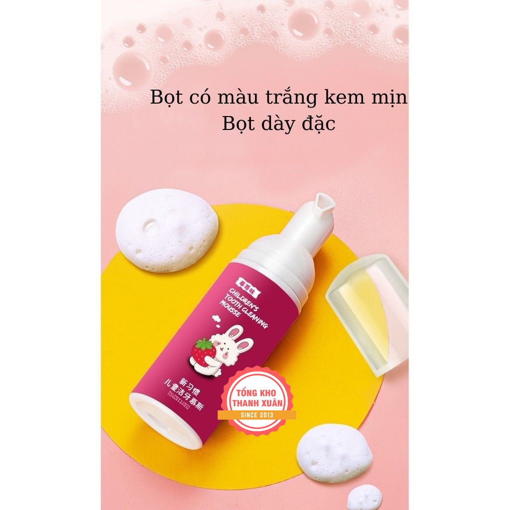 Kem Đánh Răng Cho Bé, Trẻ Em BAIMEISI Dạng Bọt Nuốt Được Chống Sâu Răng Hương Dâu và Hương Cam ❤️HÀNG CHÍNH HÃNG❤️
