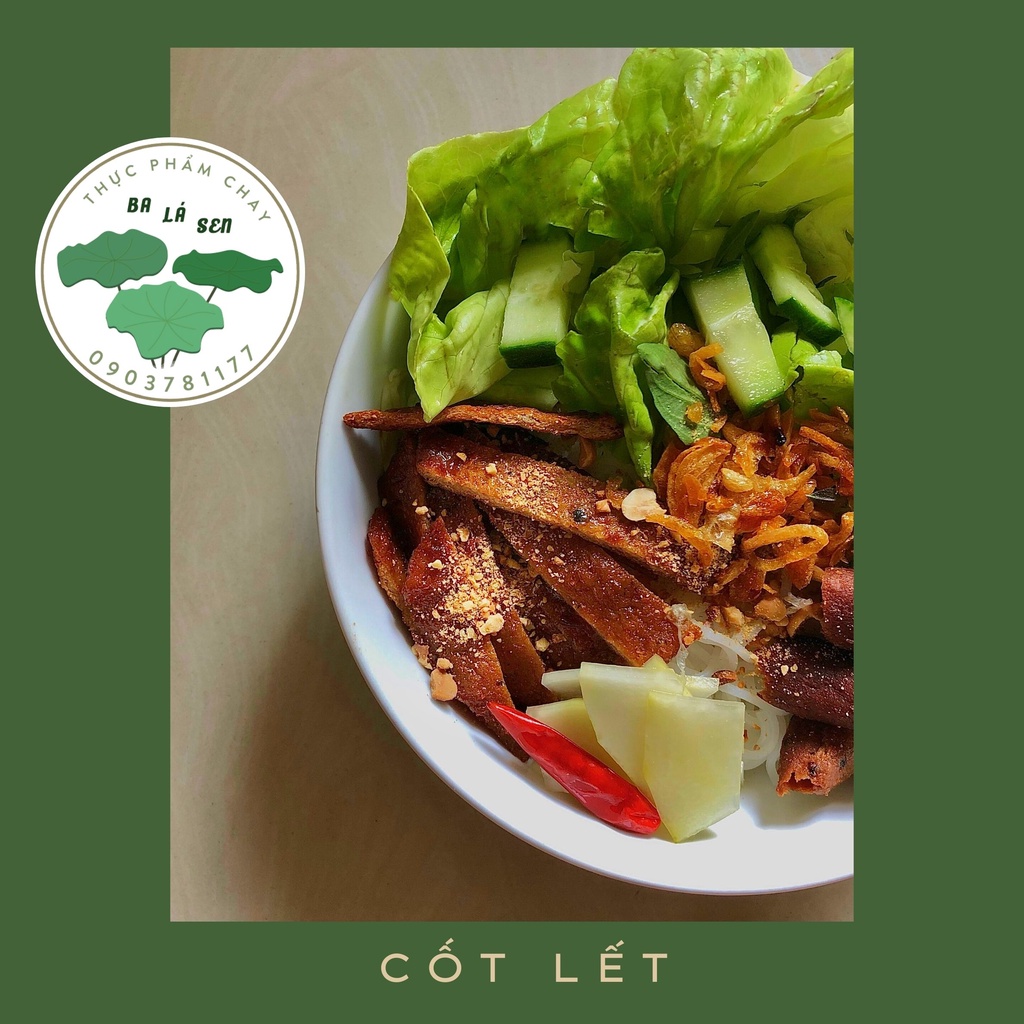 Sườn cốt lết chay Ba Lá Sen chế biến sẵn.