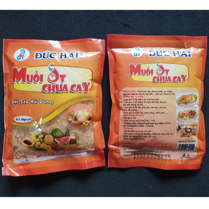 MUỐI ỚT CHUA CAY ĐỨC HẢI ( Gói 100Gr )