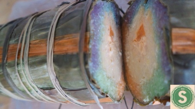 Bánh Tét Trà Cuôn 3 Màu - Đặc Sản Trà Vinh 1.1KG/1 ĐÒN | BigBuy360 - bigbuy360.vn