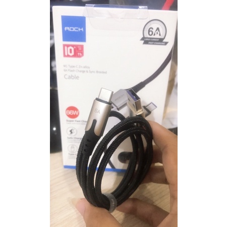 Dây cáp sạc dây dù đầu sạc TypeC, sạc nhanh và truyền dữ liệu nhanh chóng M1 hãng Rock