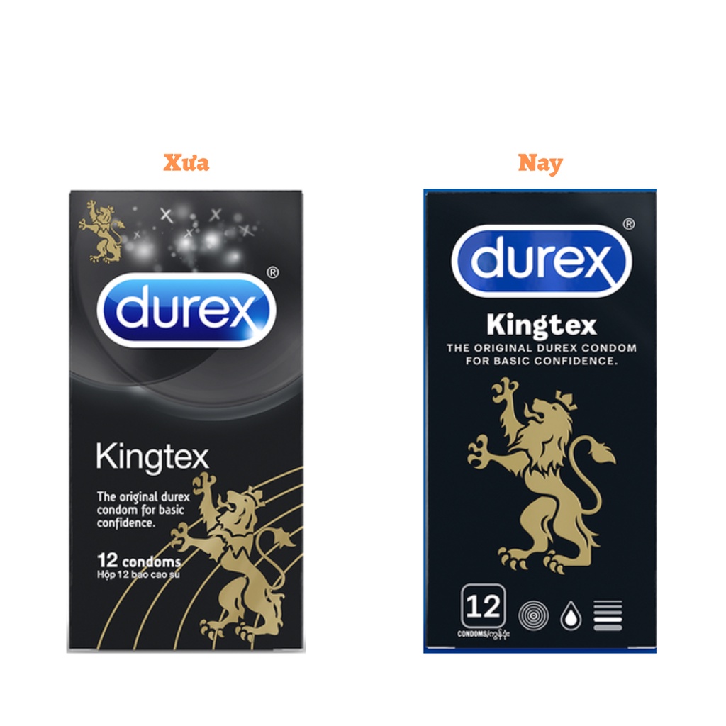 Bao cao su Durex Kingtex 12pcs, ôm sát va chạm chân thật.