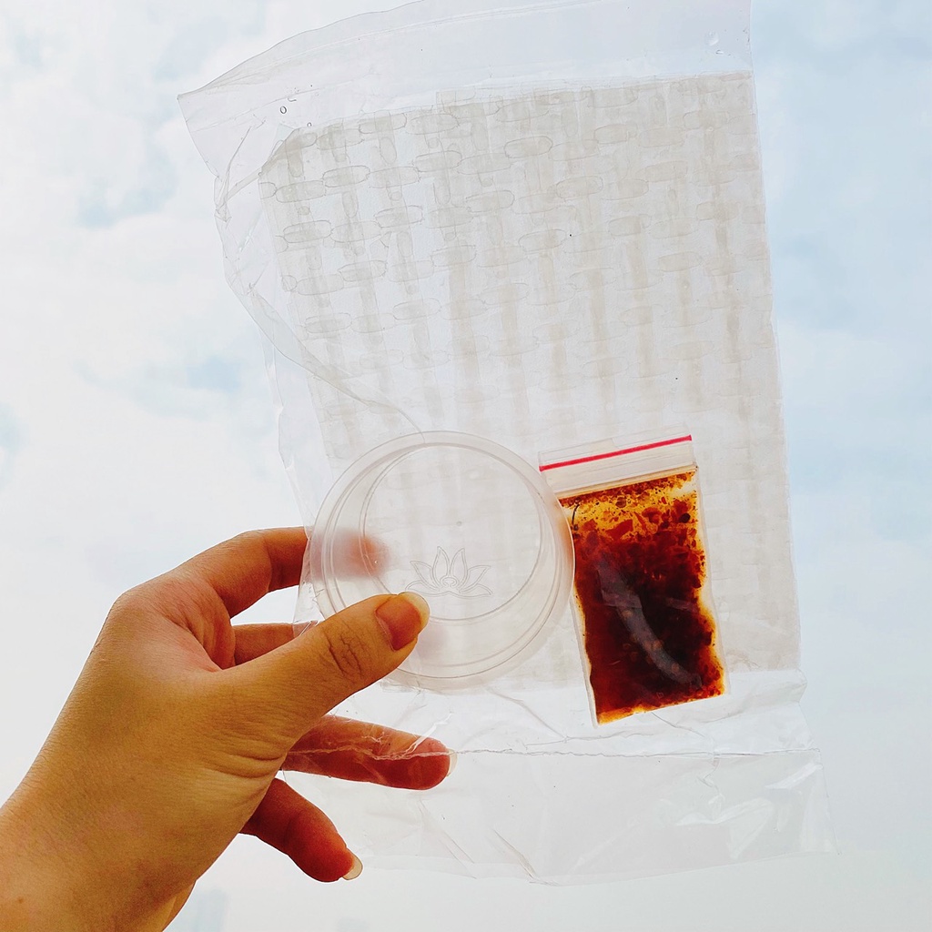 Bánh Tráng Chấm Sốt Muối Ớt UNIN Set Nước Chấm Thần Thánh Kèm Bánh Kèm Hũ Sốt Siêu Ngon - Ăn Vặt Ngon BT02