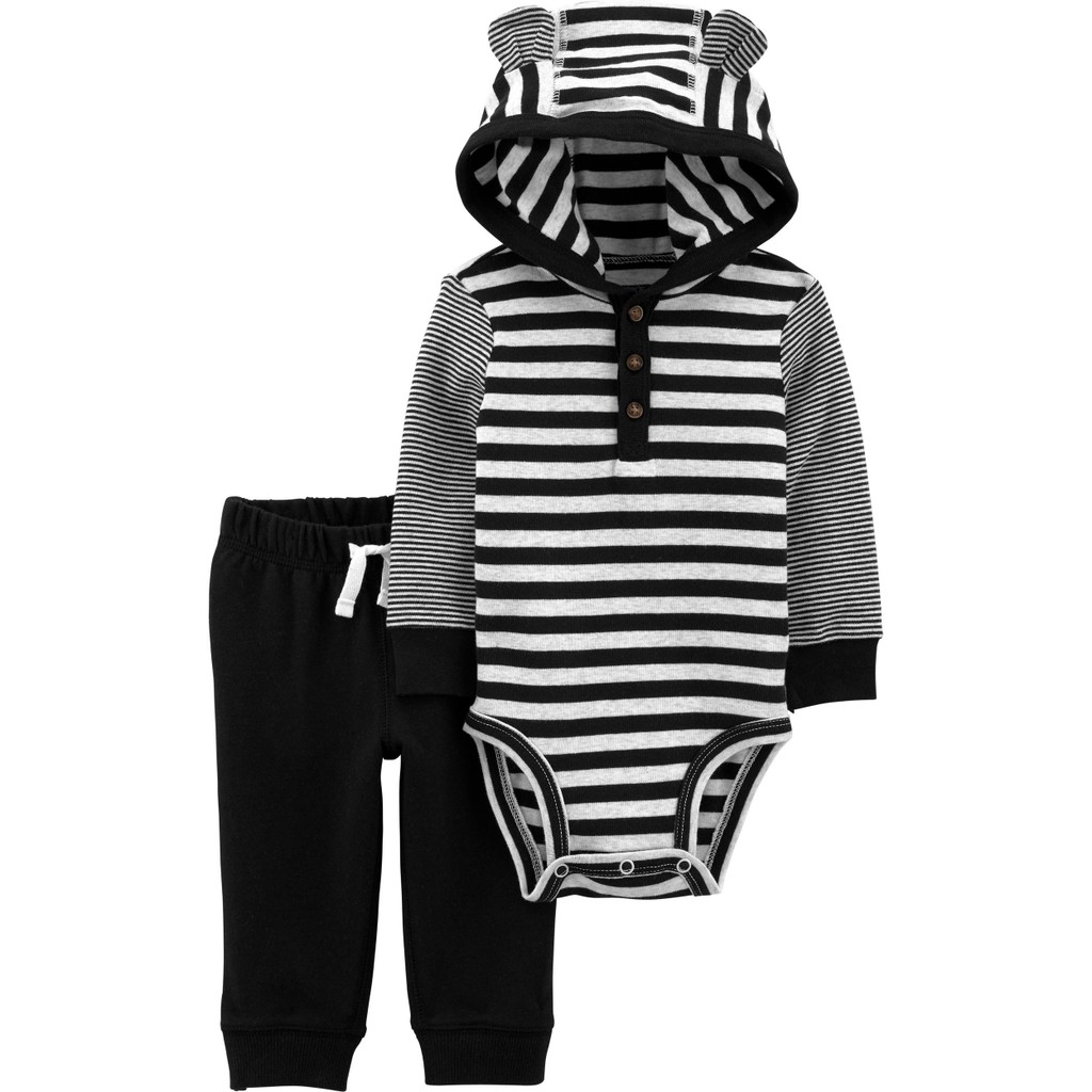 Set / Set Carter bodysuit và quần thun dài cho bé trai