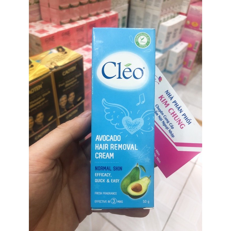 Kem bơ tẩy lông Cleo 50g (Màu hồng, màu xanh)