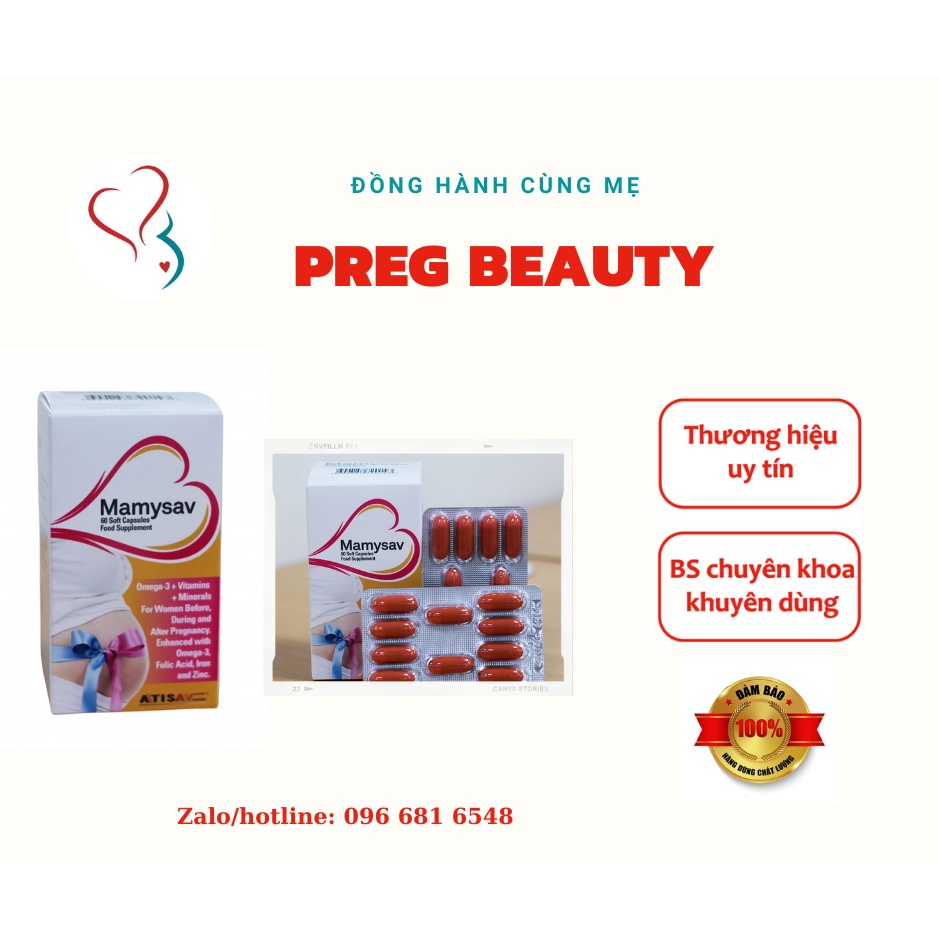 Vitamin tổng hợp bổ sung Omega 3, Vitamin và khoáng chất Mamysav