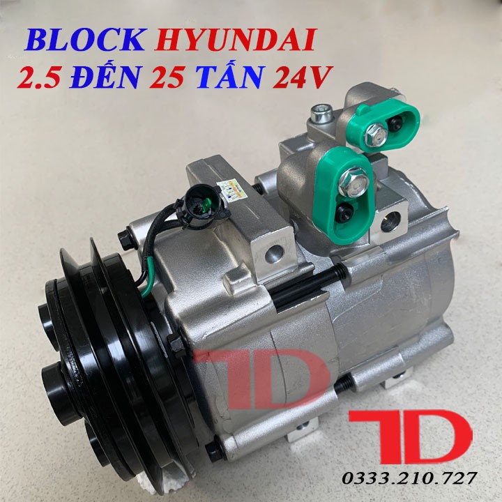 Block lạnh xe tải Hyundai 2.5 đến 25 Tấn Buly 140mm 1pk 24v