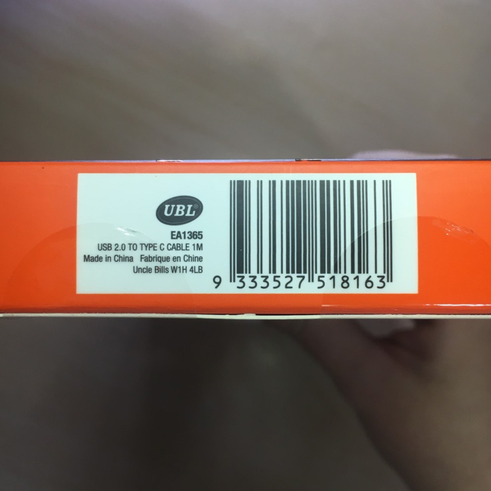 Dây cáp USB 2.0 type C 1m Uncle Bills EA1365