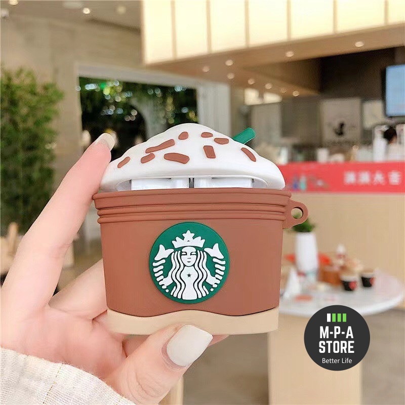 Case, vỏ, bao đựng ai nghe airpod 1 2 Pro nhựa dẻo chống va đập hình ly coffee STB