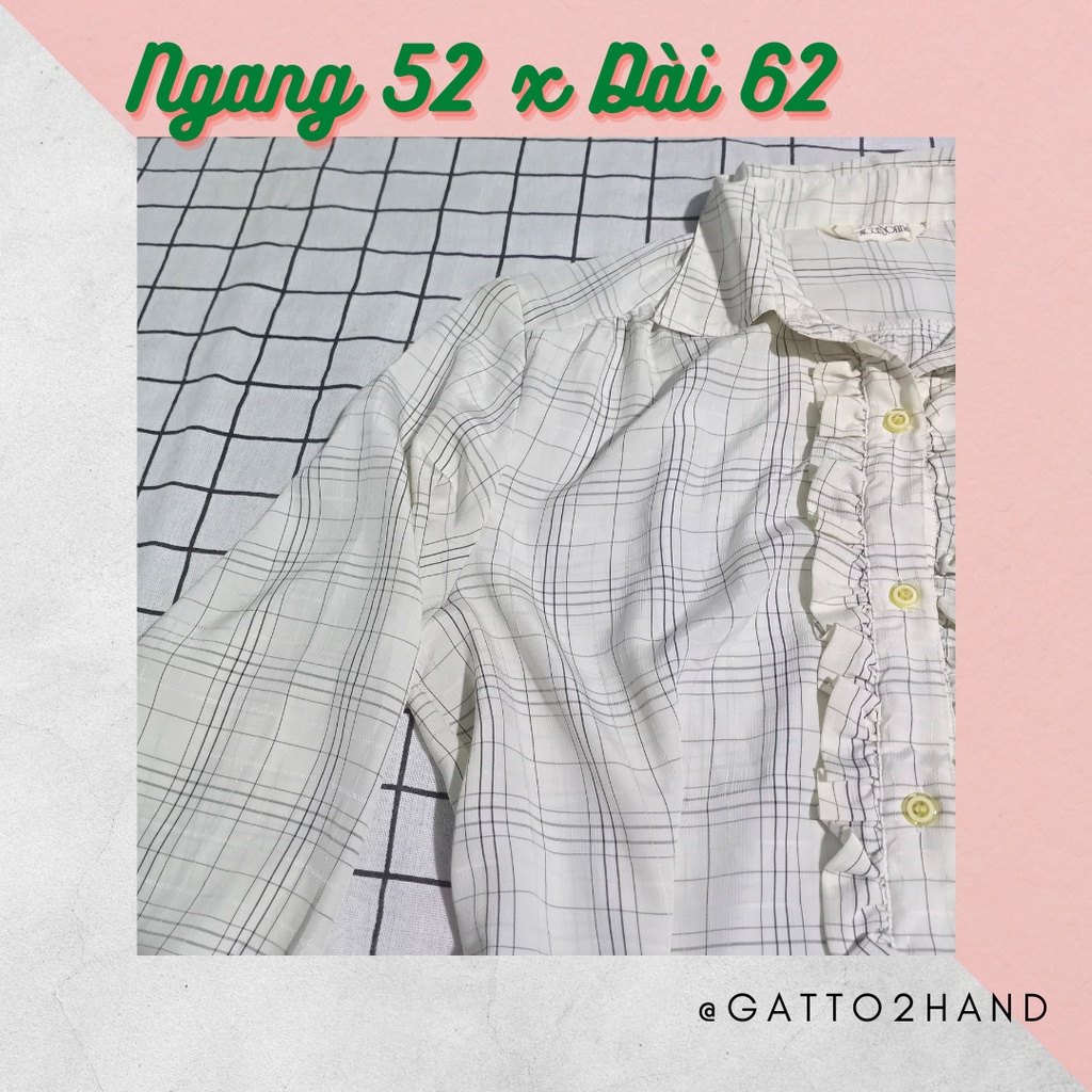 Áo sơ mi phối bèo 2hand