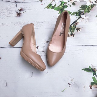 Giầy Cao Gót Da Thật 8cm VNXK