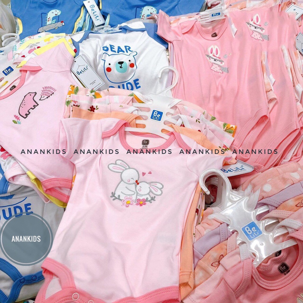 (CHỌN MẪU) SET 5 Bodysuit Body Chip Cộc Tay Belitii Siêu Xinh Cho Bé Trai Bé Gái