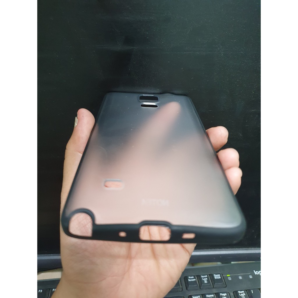 Ốp lưng samsung note 4 trong nhám viền dẻo đen