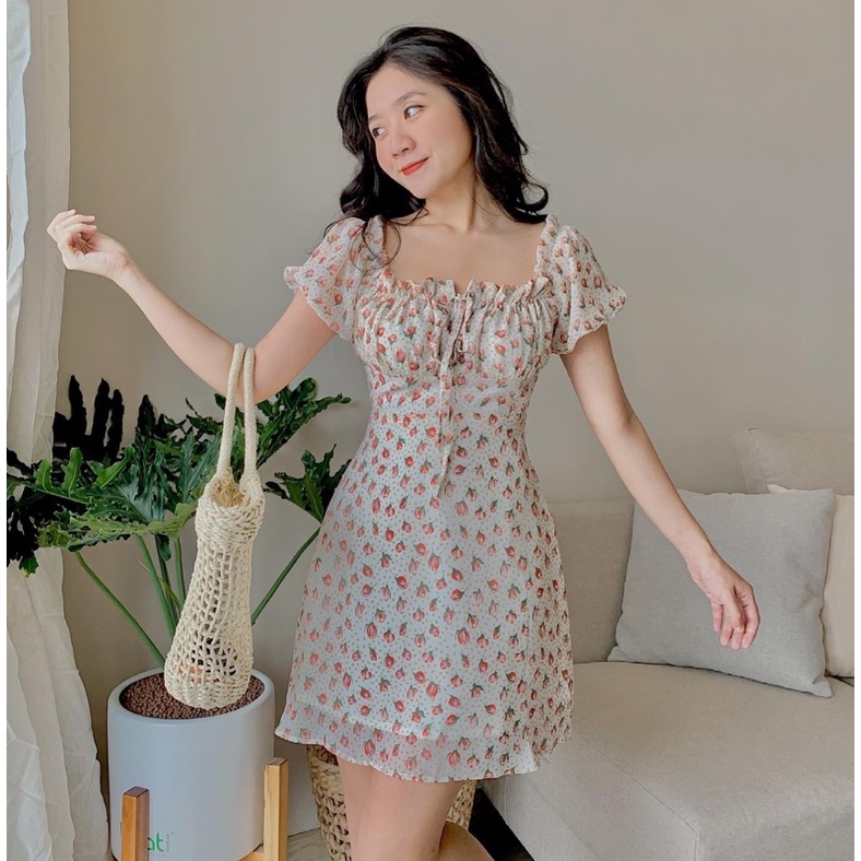 Đầm SACHI - Đầm  nhún ngực cột nơ | BigBuy360 - bigbuy360.vn